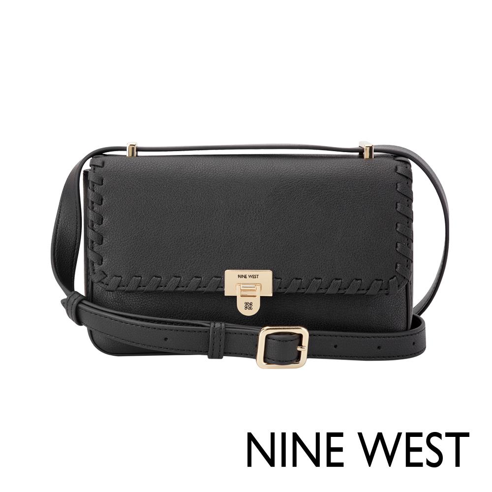 【NINE WEST 】掀蓋斜背MINI包-黑色(193314186499)