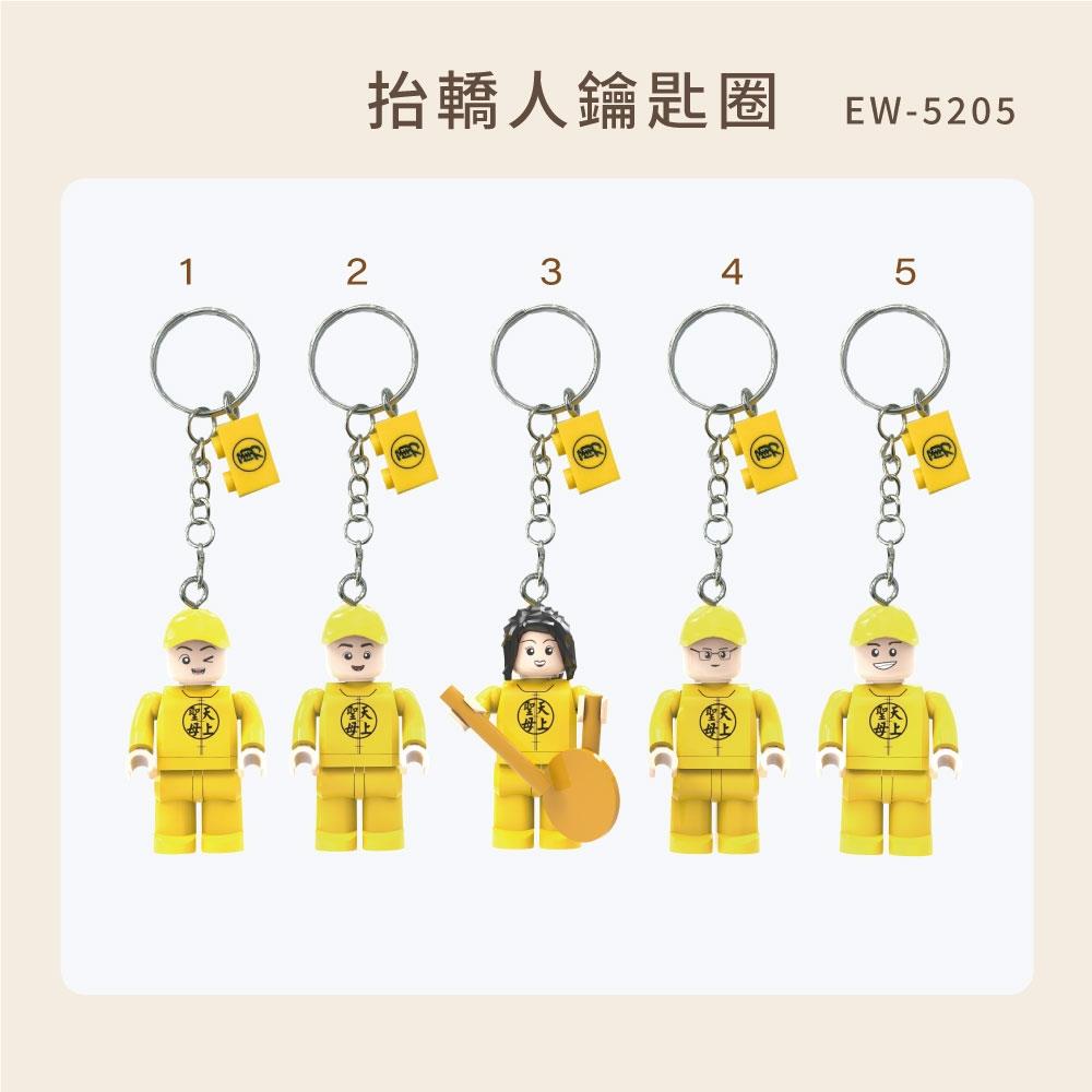 【TRUEWAYTOY】白沙屯抬轎人五入公仔鑰匙圈(1個x1)