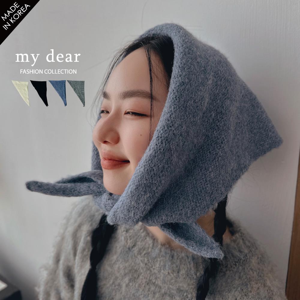 MD韓製特/現貨/時髦針織三角頭巾４色【A09240046】