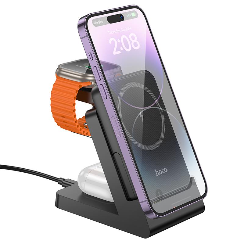 【hoco.浩酷】J149 隨捷三合一磁吸移動電源桌面充套裝（5000mAh）