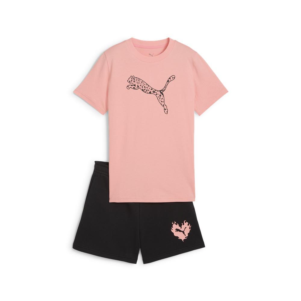 PUMA 基本系列短袖短褲套裝 女童