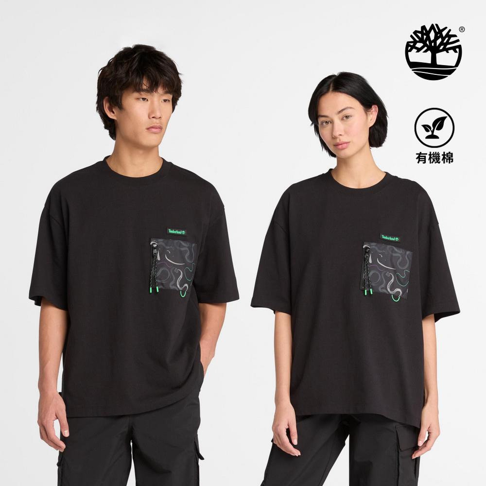 Timberland 中性黑色新年特別款徽章短袖T恤|A6C6V001