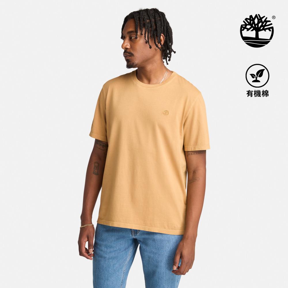 Timberland 男款淺小麥色休閒短袖T恤|A69KQEH3