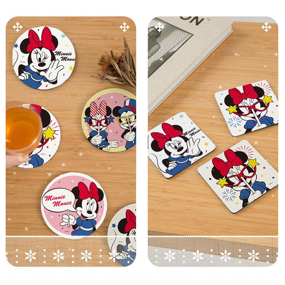 【Disney】頂級吸水杯墊_派對系列 (2入/組) (10x10cm)