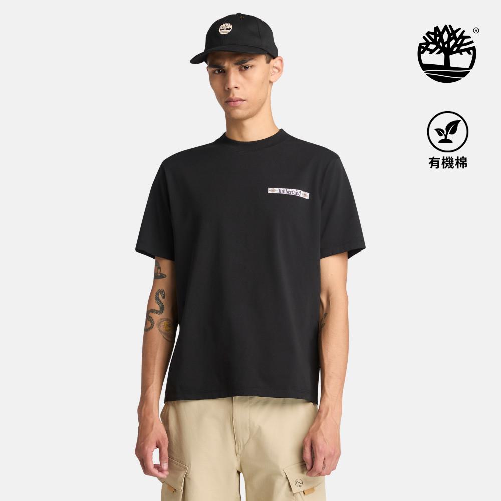 Timberland 男款黑色圖案短袖T恤|A6AA7001