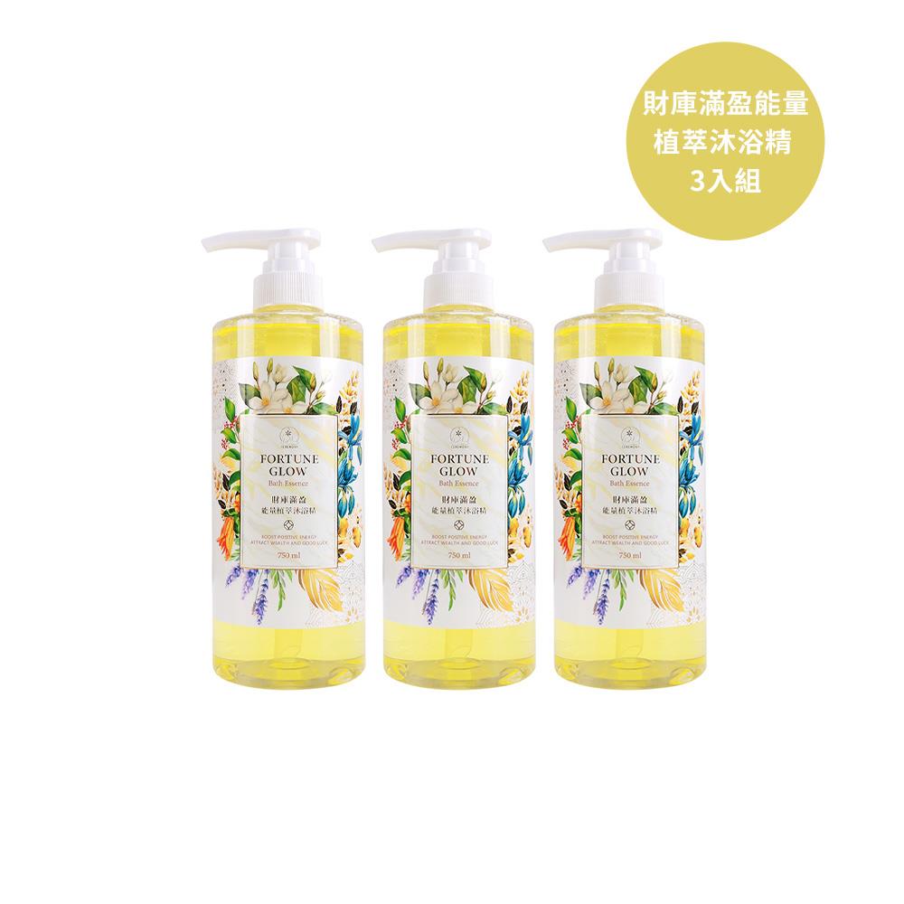財庫滿盈能量植萃沐浴精 750ml3入組  (財神法會加持水/招財/午時水/補財氣)