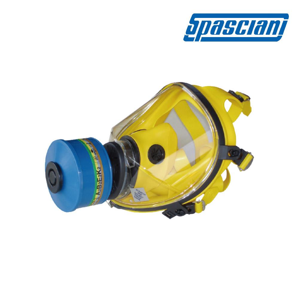 【SPASCIANI】義大利進口全罩式矽膠防毒面具 廣角視界 矽膠舒適 不含濾罐 TR-2002S