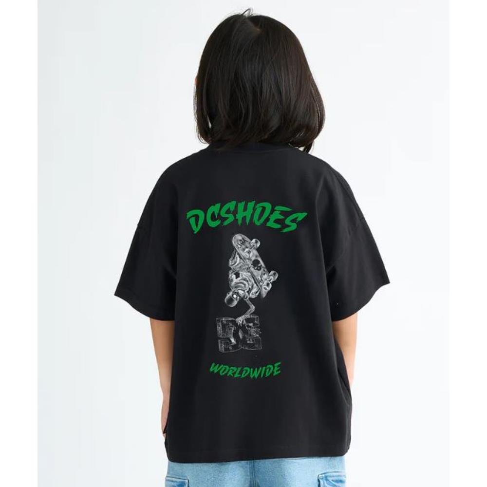 【DC SHOES】童款-25 KD SKATE SKULL SS短袖T恤-黑色 (YST251533251-BLK)