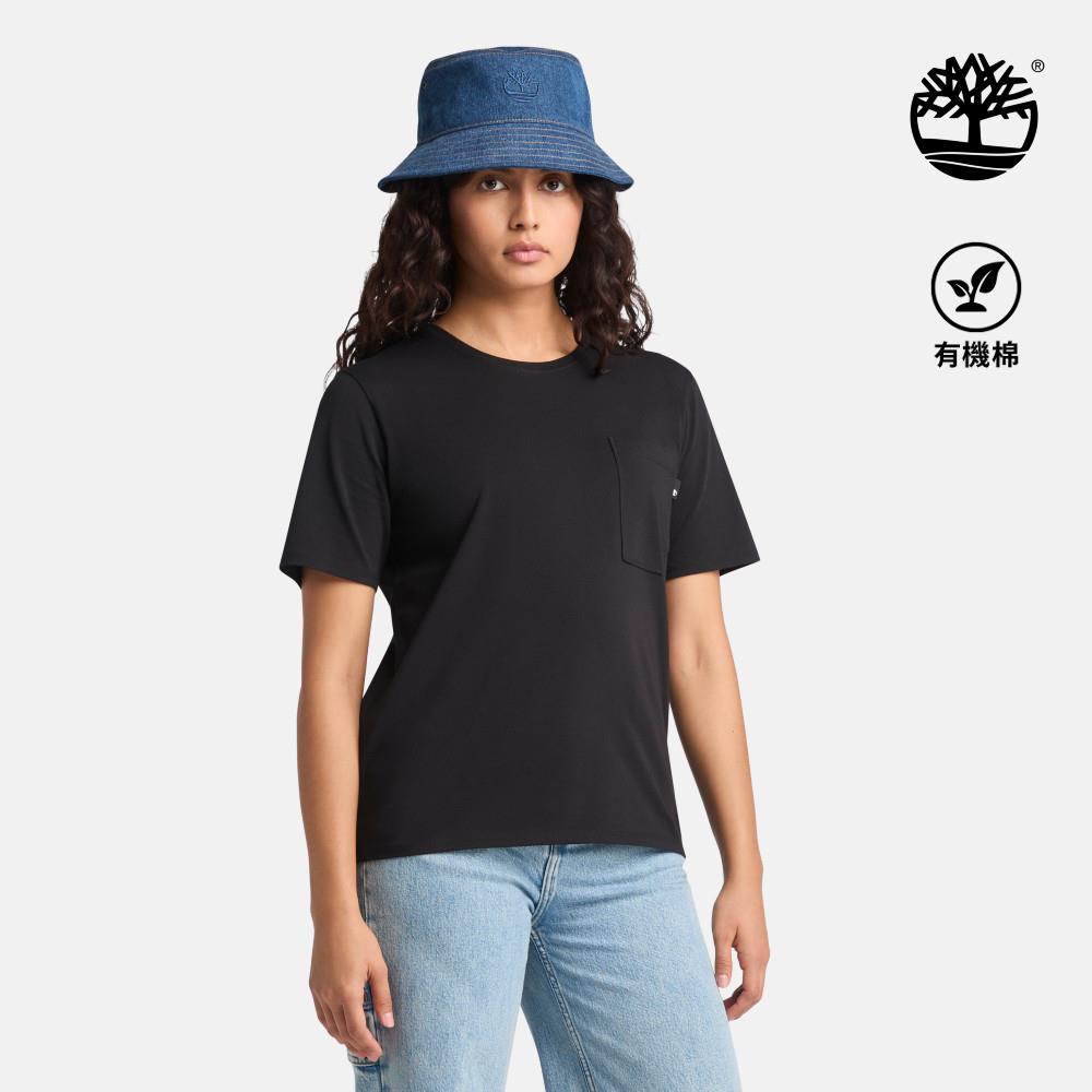 Timberland 女款黑色口袋短袖T恤|A67XK001