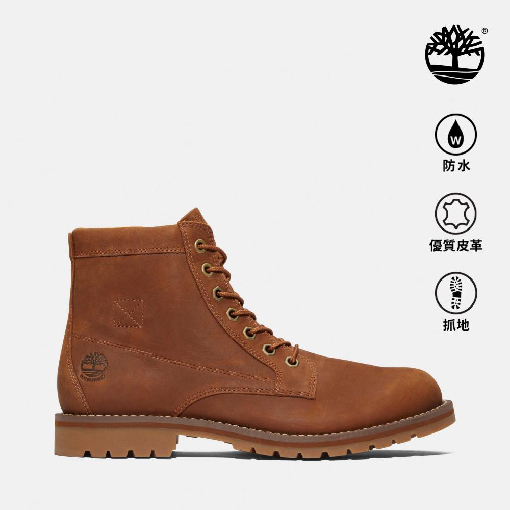 Timberland 男款棕色休閒防水中筒靴|A44MYF13