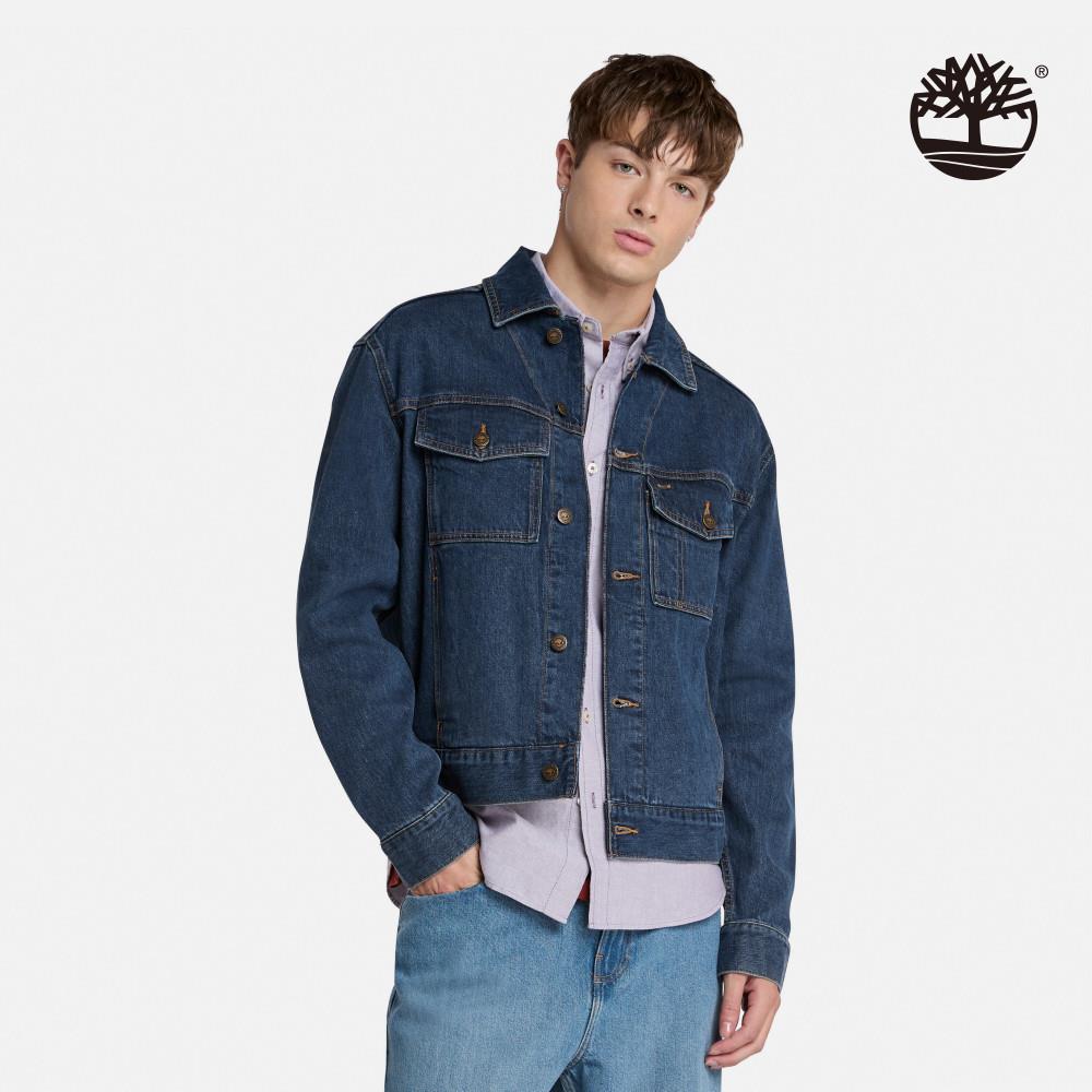 Timberland 男款靛藍色天絲™牛仔外套|A6ADYA11