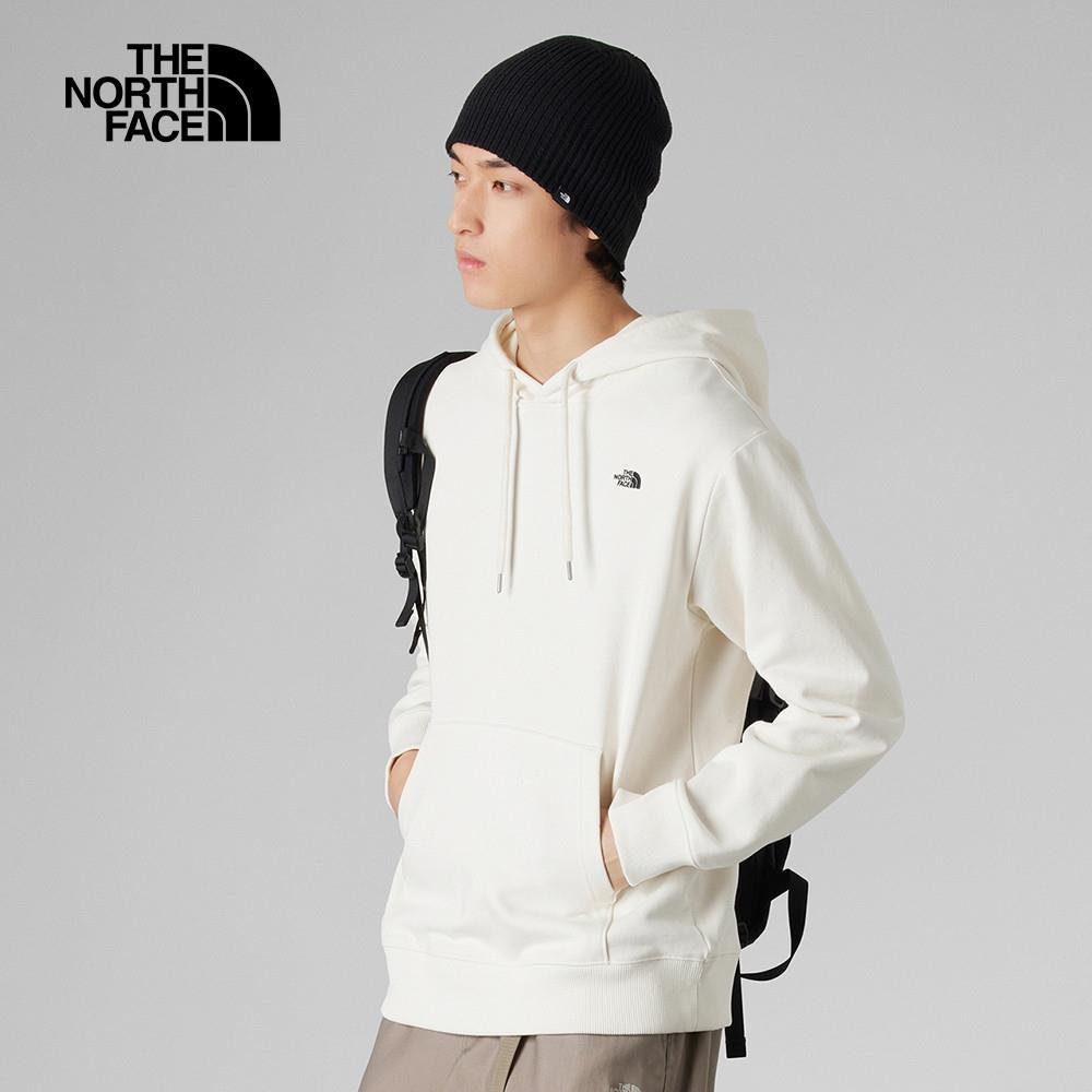 【新年款】The North Face北面UE男款米白色純棉蛇紋印花長袖帽T｜8C7GQLI