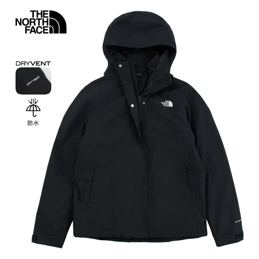 The North Face北面女款黑色DryVent防水透氣抓絨內裡三合一外套｜8CK3JK3