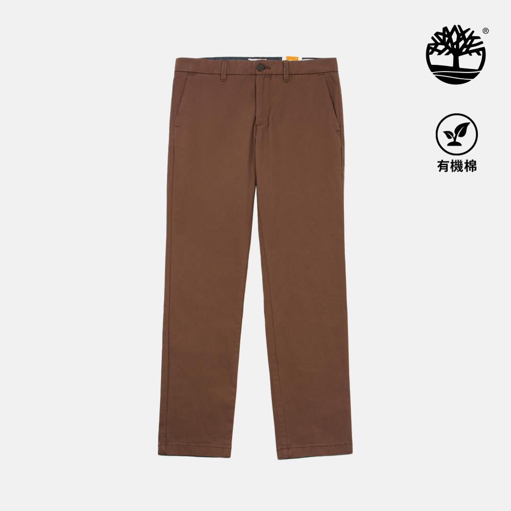 Timberland 男款棕色合身卡其長褲|A2BYY500