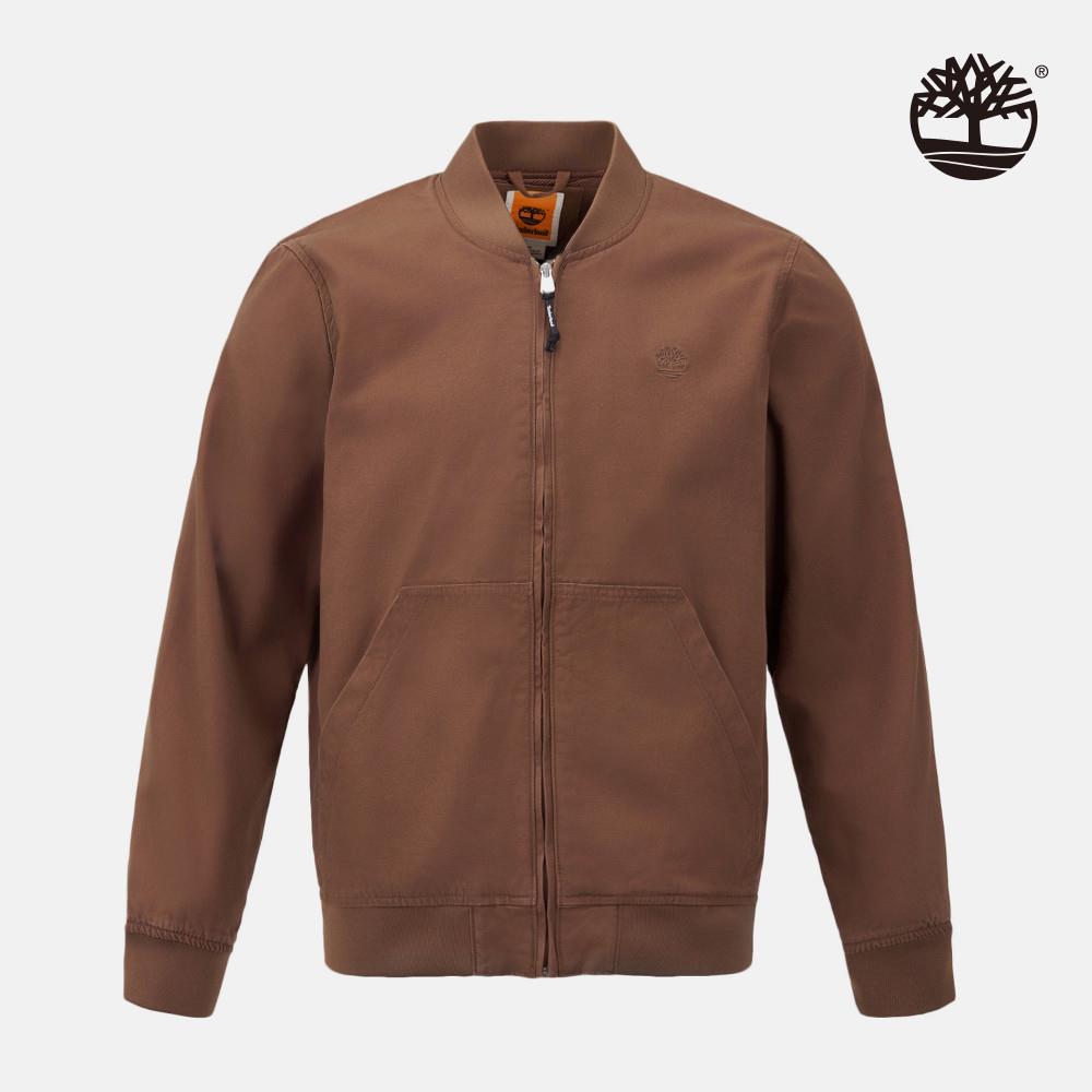 Timberland 男款棕色帆布飛行外套|A6R1N500
