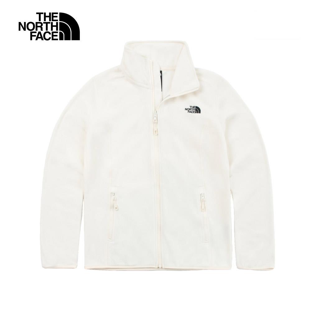 The North Face北面女款白色舒適保暖抓絨外套|8DFE4HP