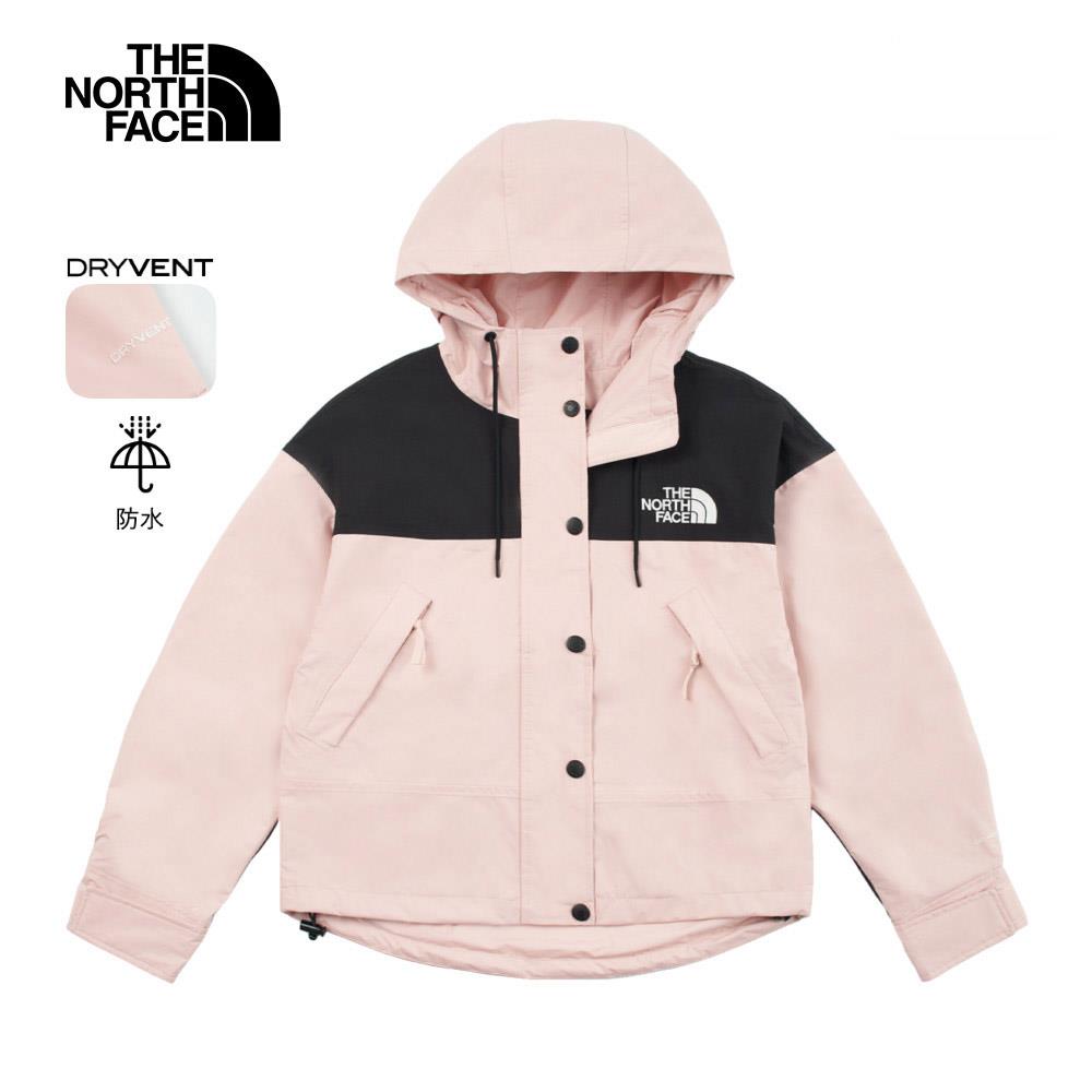 The North Face北面女款粉色DryVent防水透氣衝鋒衣｜8DGKHZI