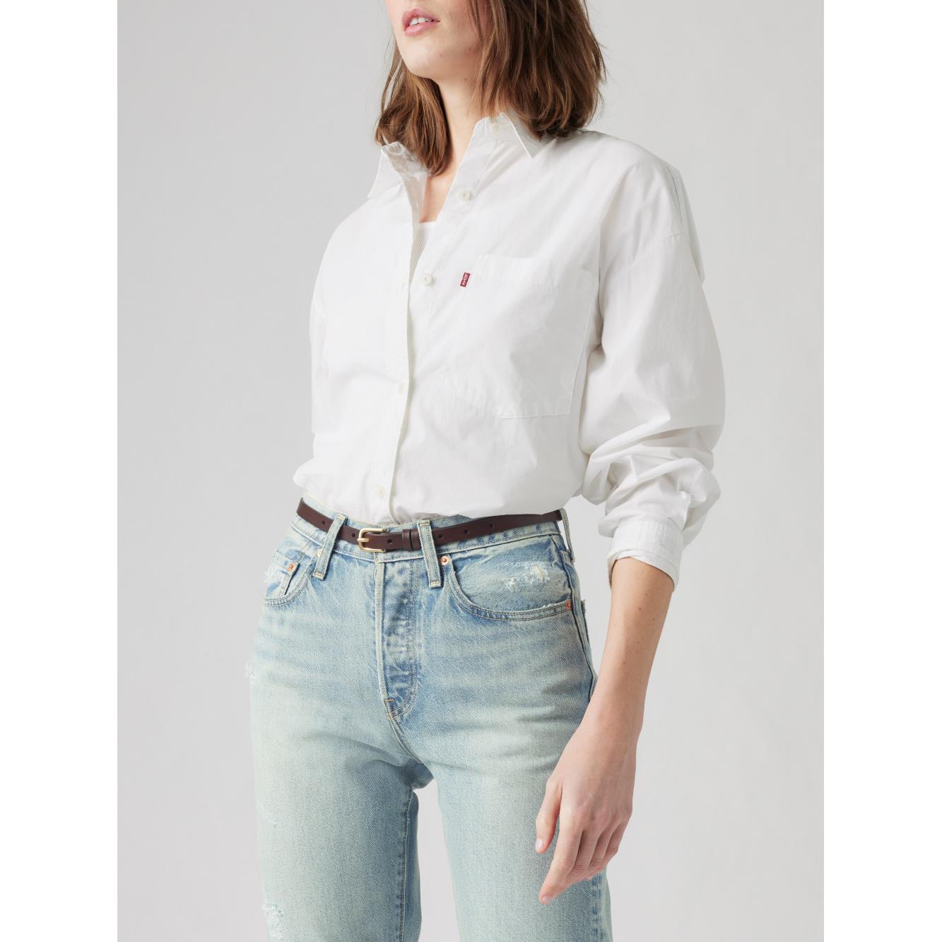 女款 細版經典雙馬標壓印皮帶 人氣新品