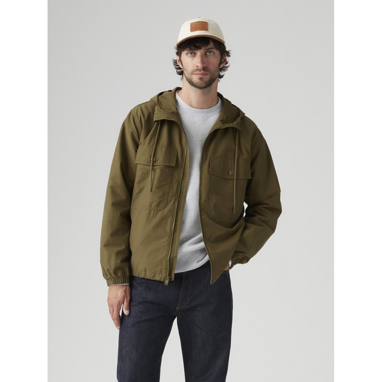 Levi’s® 男款 連帽抽繩式拉鍊外套 / 夾克 人氣新品