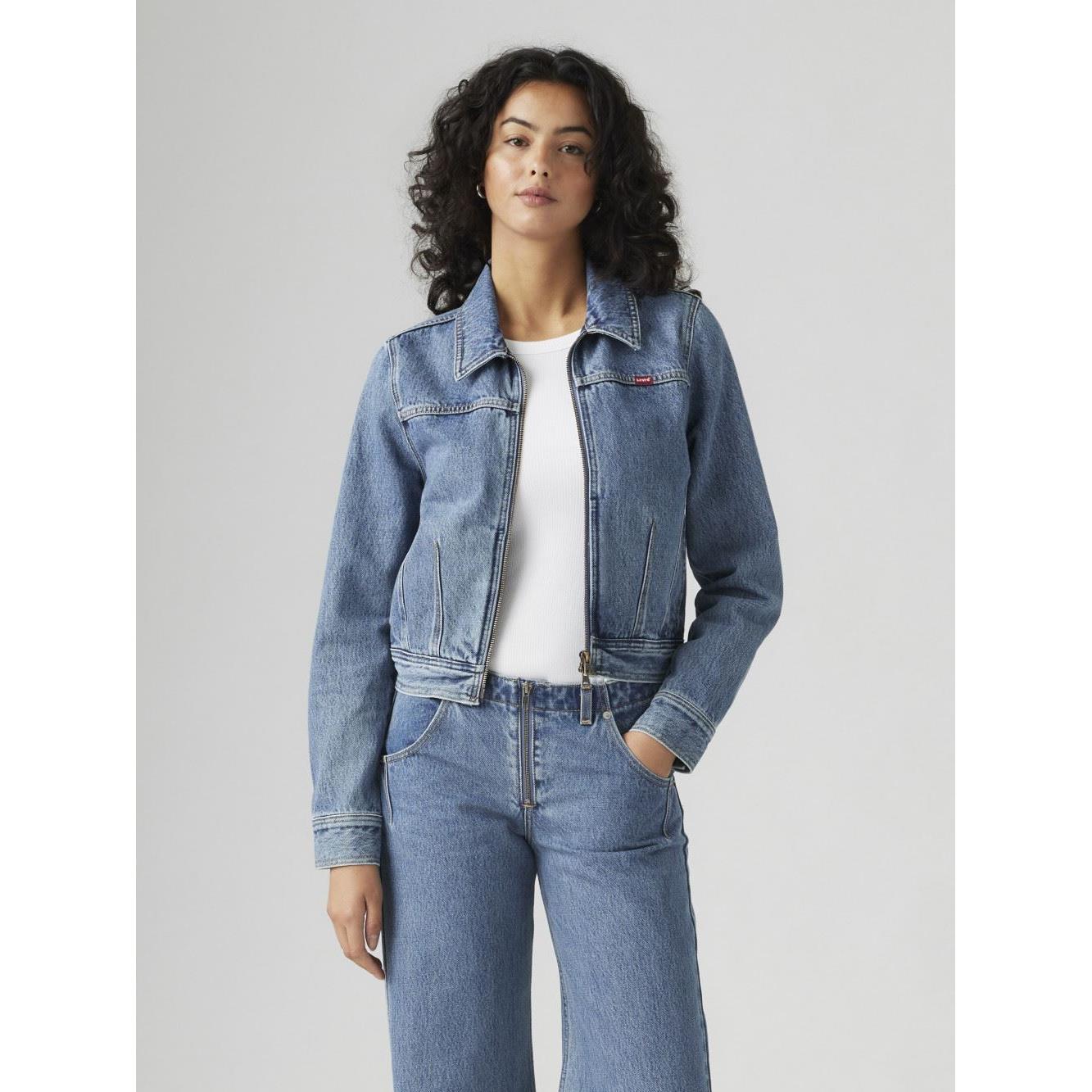 女款 合身拉鍊牛仔夾克 / 外套 人氣新品