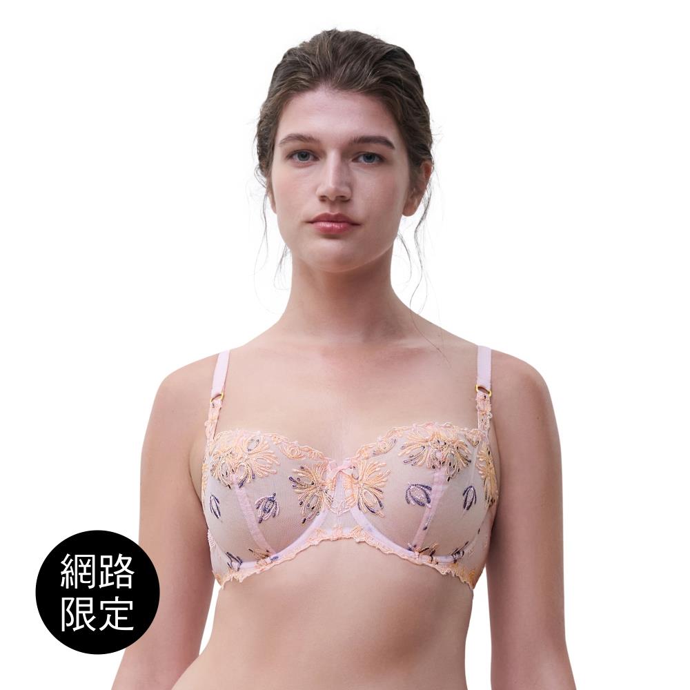 【Chantelle】1/2網紗無襯內衣>BCD>淡粉(26050_A30)【Champs-Elysées】