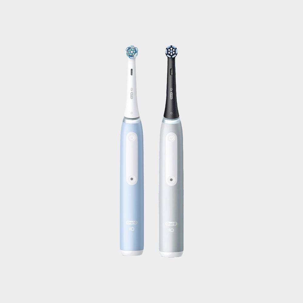 【雙入組】Oral-B iO3 微震科技電動牙刷-冰川藍+太空灰