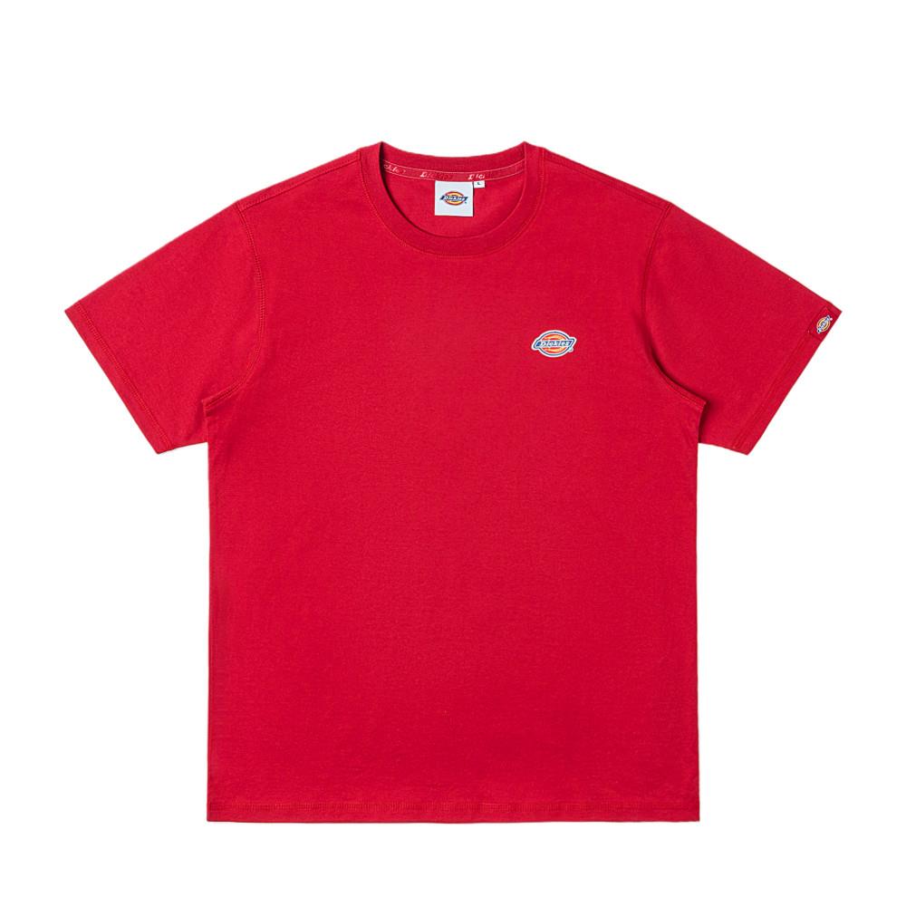 Dickies男女款英國紅純棉胸前品牌經典三色刺繡Logo短袖T恤|DK0A87FS0ER