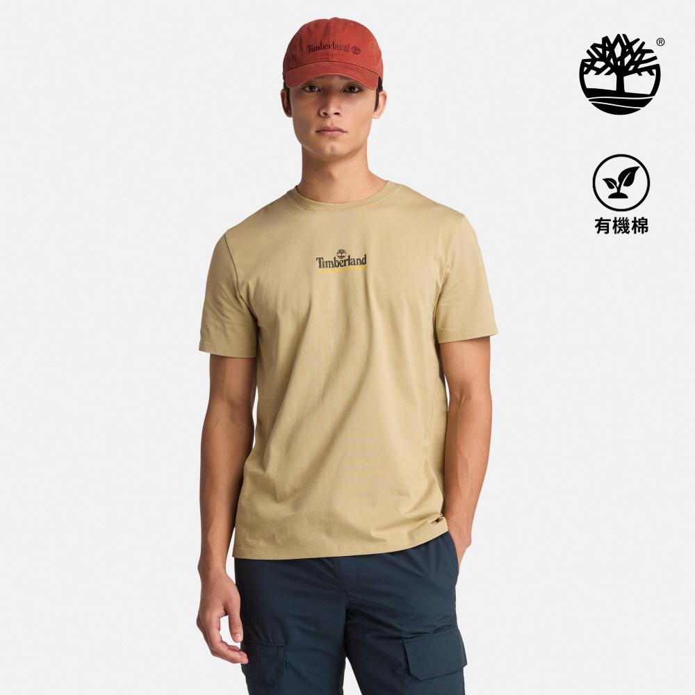 Timberland 男款檸檬黃休閒短袖T恤|A6AAUDH4