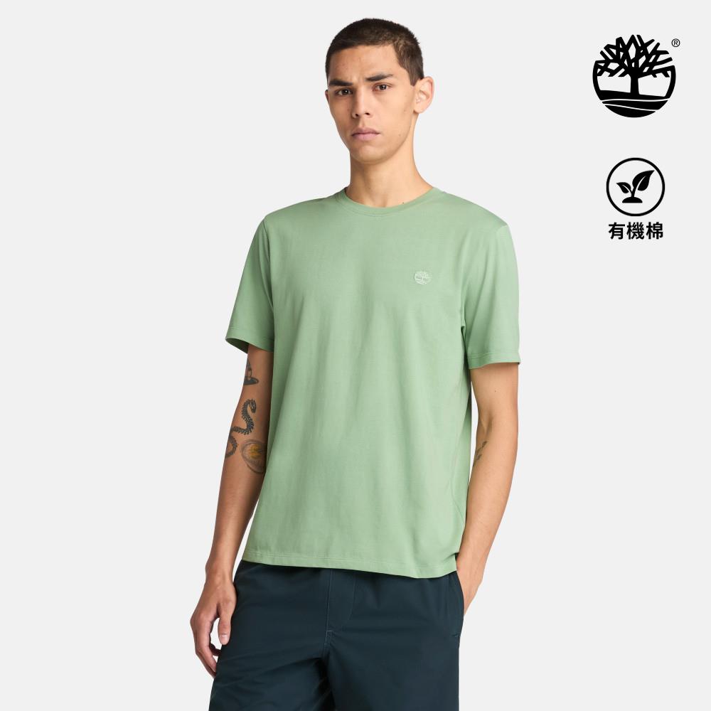 Timberland 男款淺綠色休閒短袖T恤|A6DKUEC6