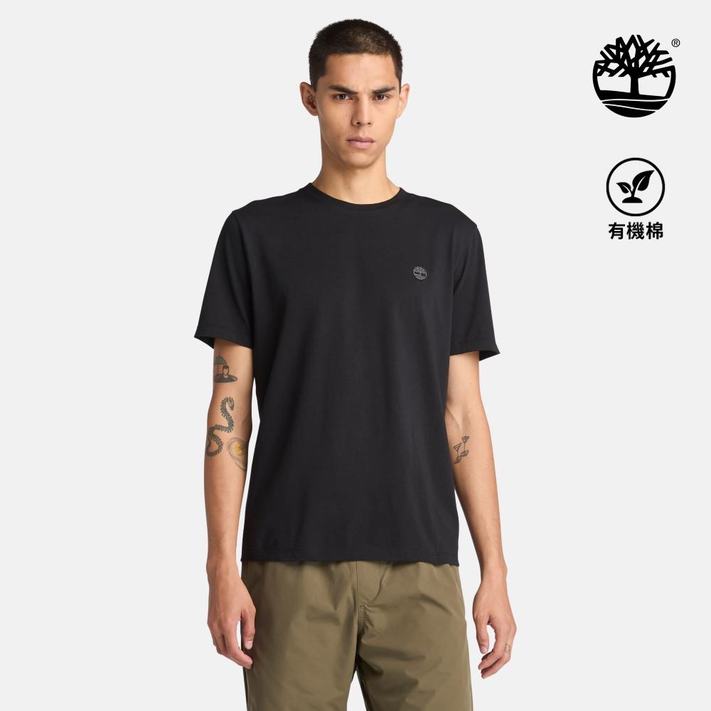 Timberland 男款黑色休閒短袖T恤|A6DKUX65