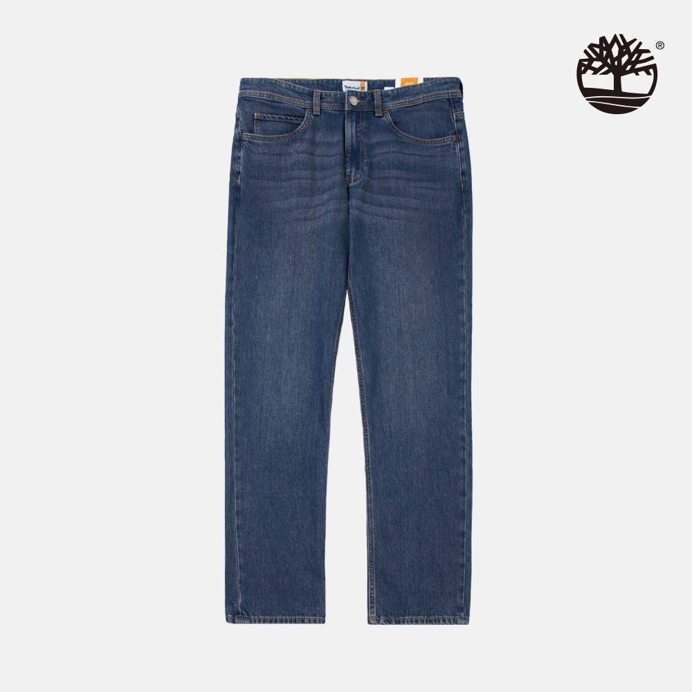 【網路限定】Timberland 男款暗藍色天絲™合身牛仔褲|A6GKKESO
