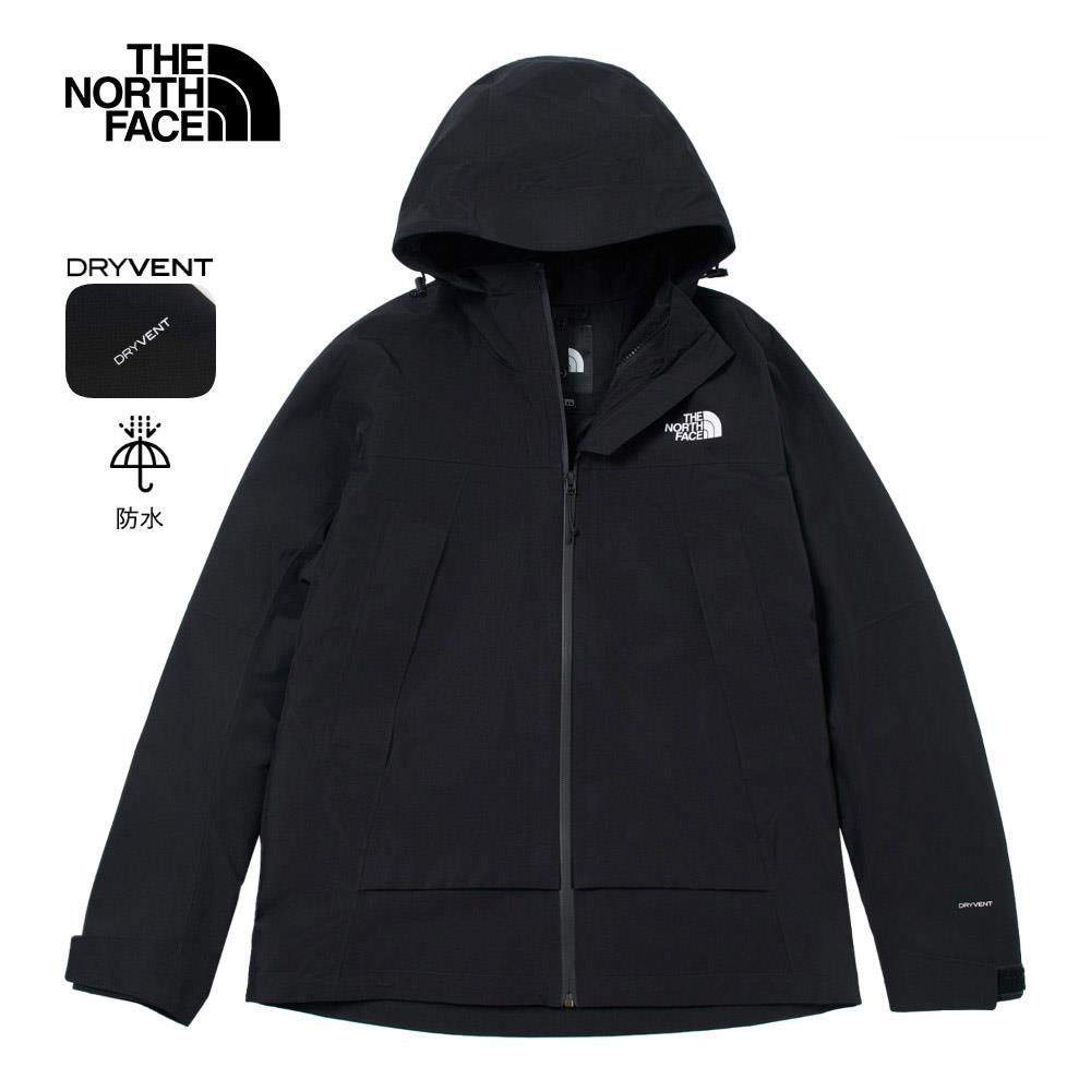 The North Face北面女款黑色DryVent防水透氣衝鋒衣｜8BWEJK3