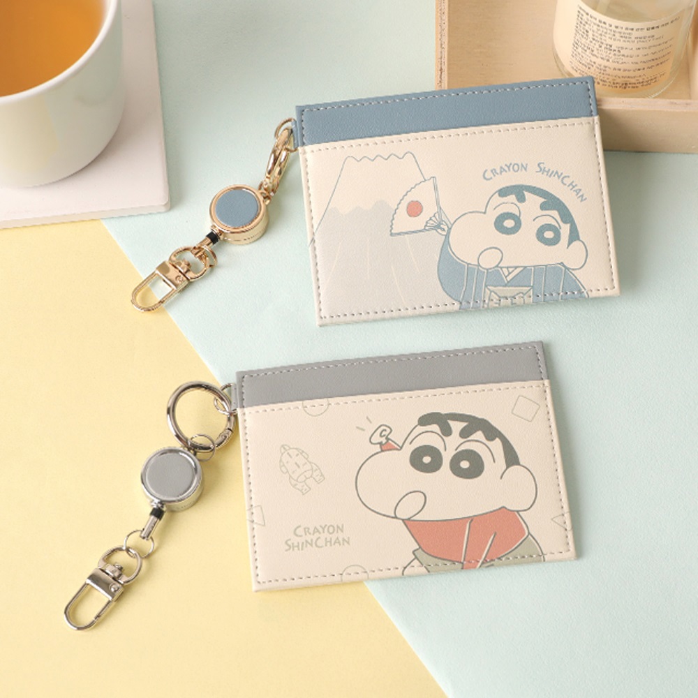 【Norns】蠟筆小新皮質伸縮票卡夾(2入組)