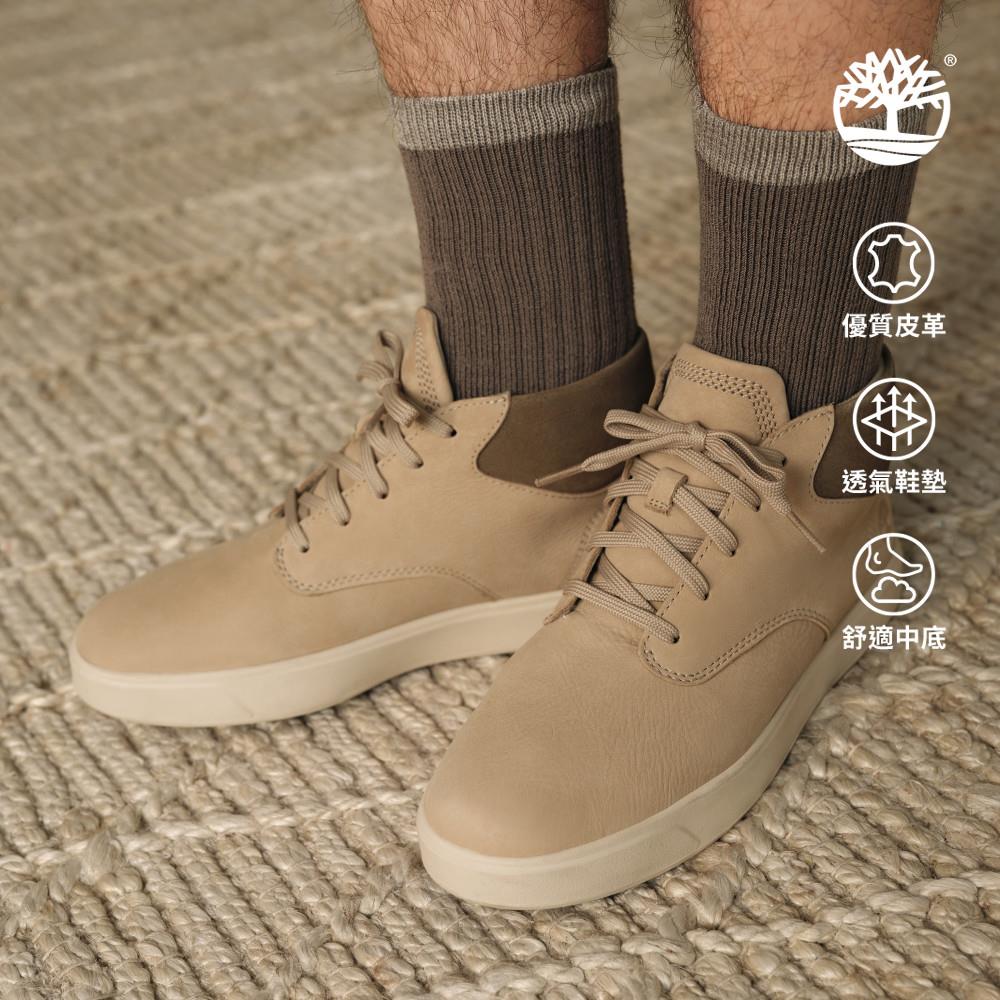 Timberland 男款淺灰褐色中筒休閒鞋|A6BW6EO2