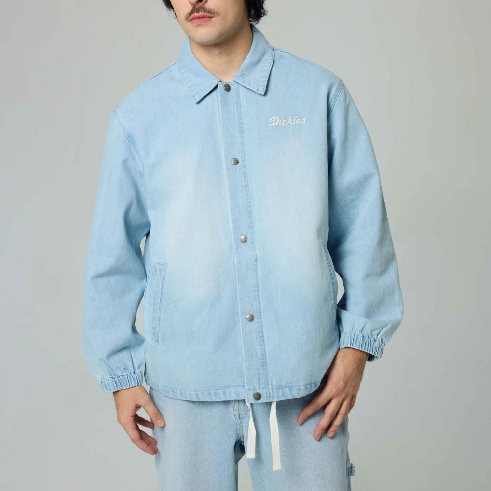 Dickies男款復古藍純棉胸前刺繡Logo設計舒適彈性休閒外套|DK0A87RQC15