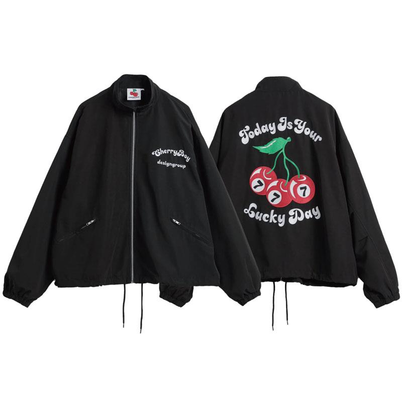 CHERRYBOY CB24037-BK LUCKY777 COACH JACKET 教練外套 (黑色)