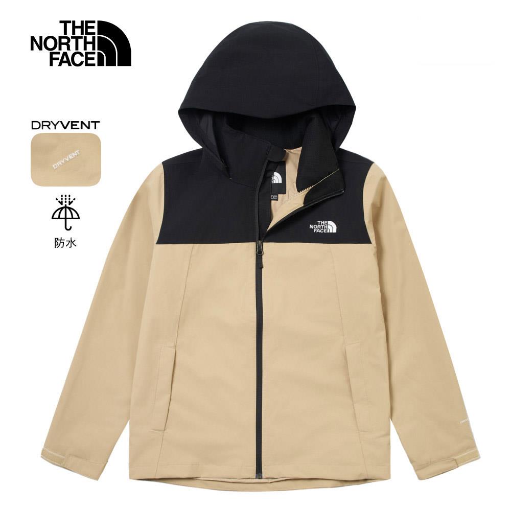The North Face北面女款棕黑拼接DryVent防水透氣衝鋒衣｜8CK6QV2