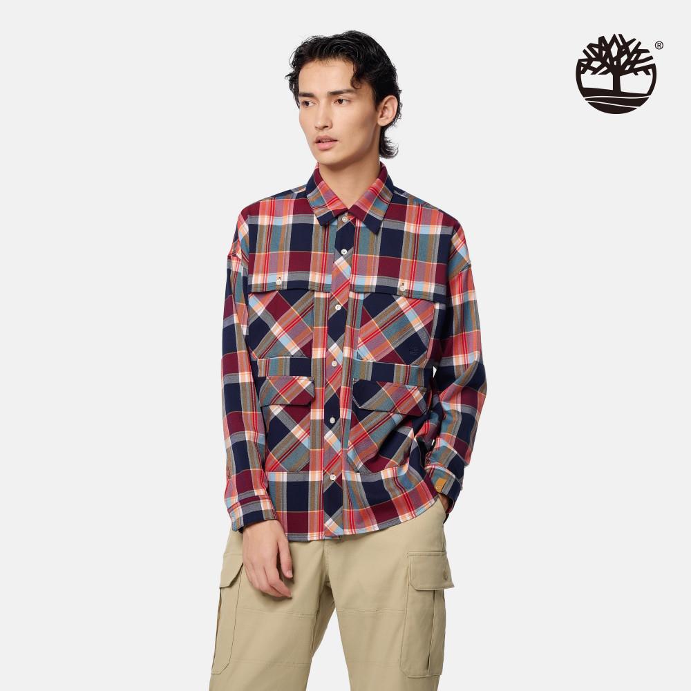 【限店販售】Timberland 東京設計系列紅藍色格紋襯衫|A6J5KE09