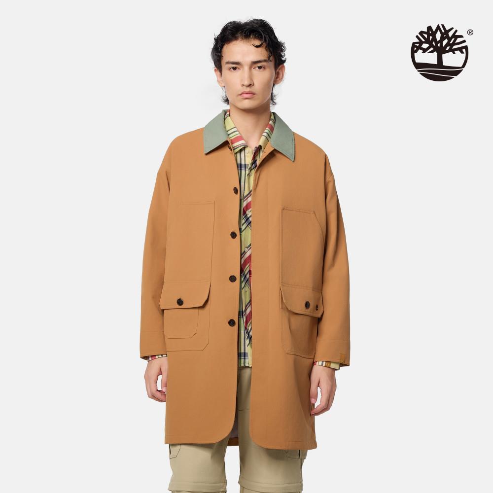 【限店販售】Timberland 東京設計系列小麥色長版大衣|A6HZBDE8