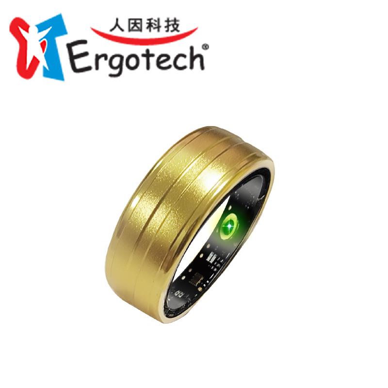 【人因】心率血氧計步藍芽智慧戒指 澄黃金