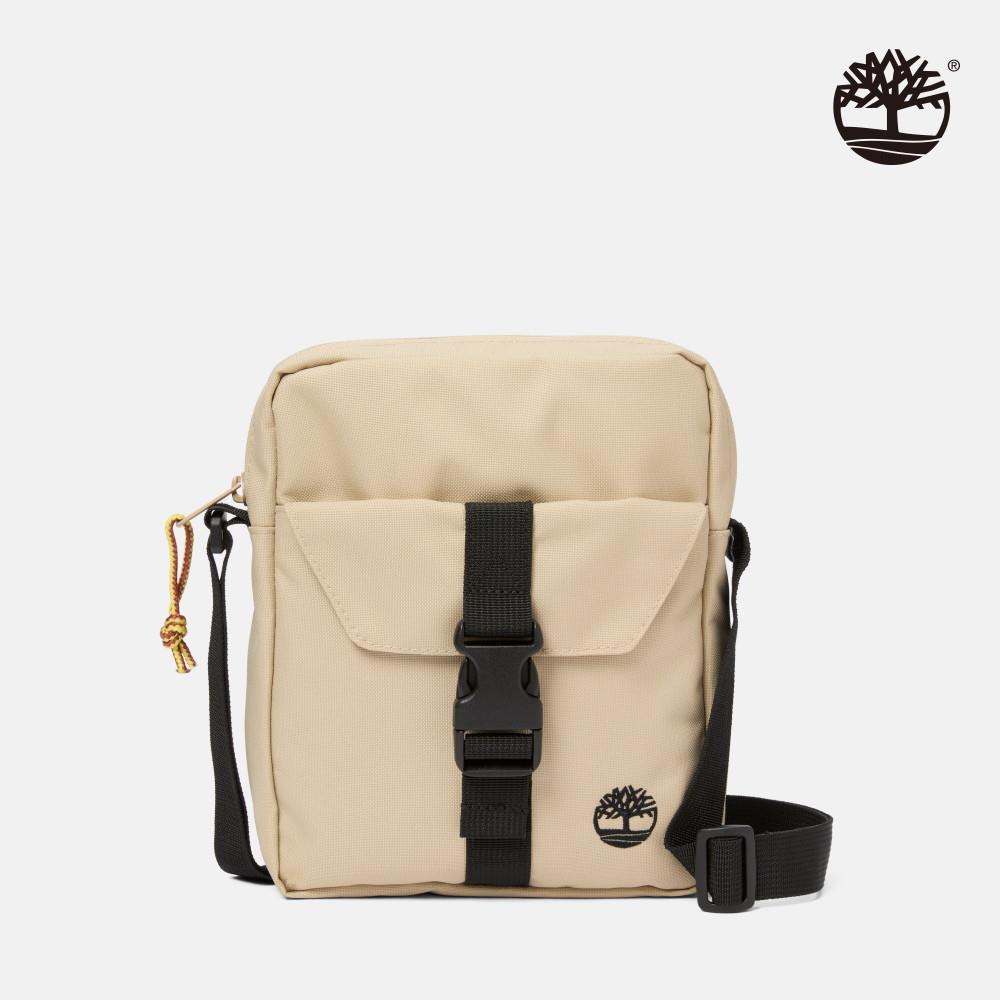 Timberland 中性象牙白休閒側背小包|A6MENY94