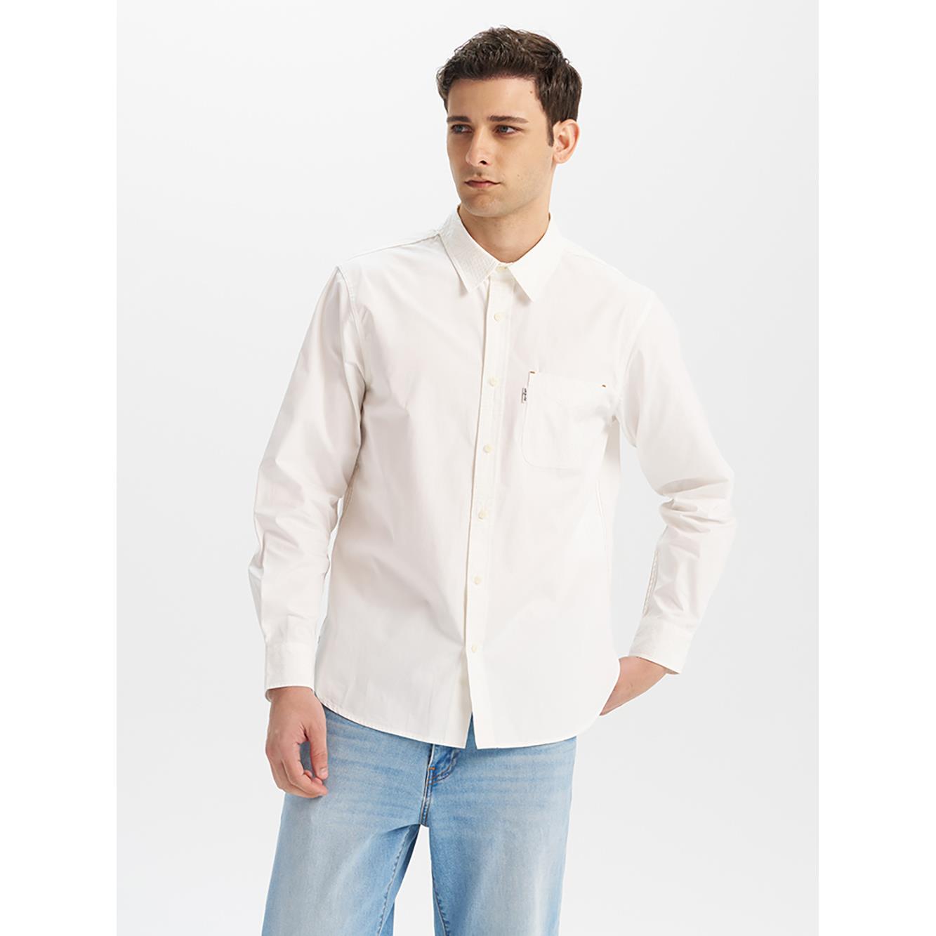 Levi’s® 男款 襯衫 襯衫外套 領口 胸口 設計線條 熱賣單品