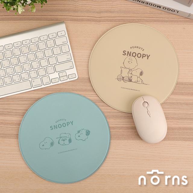 Peanuts史努比皮革滑鼠墊 Norns Original Design Snoopy電腦滑鼠桌墊