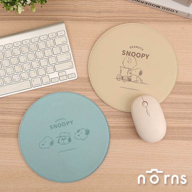 Peanuts史努比皮革滑鼠墊 Norns Original Design Snoopy電腦滑鼠桌墊