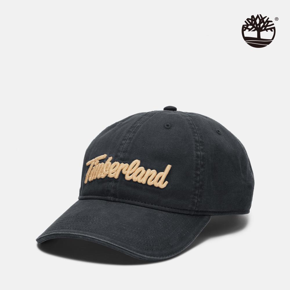 Timberland 中性黑色刺繡LOGO棒球帽|A61VT001