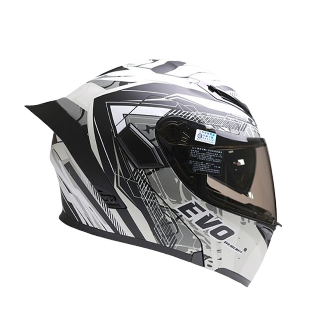 【大鴨尾可樂帽】EVO CA965 海克 黑白 可樂帽 可掀式安全帽
