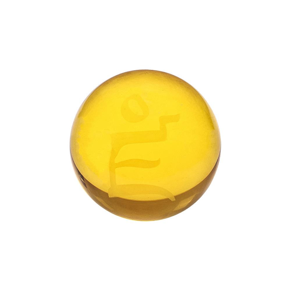 黃財神種子字玻璃球(黃)