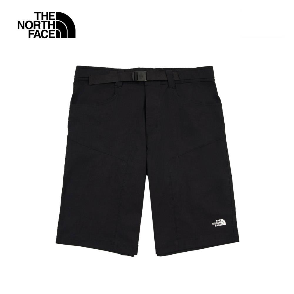The North Face北面男款黑色吸濕排汗休閒短褲|8AV64H0