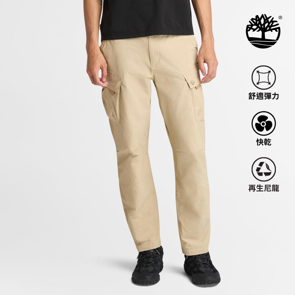 Timberland 男款米色快乾彈性運動長褲|A6VBTY94