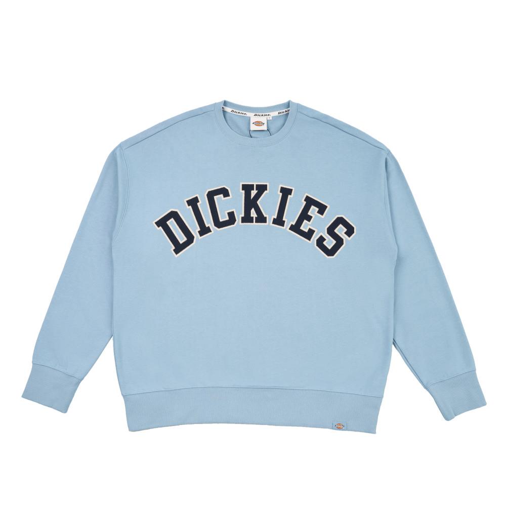 Dickies男款淺灰藍胸前大尺寸Logo刺繡寬鬆大學T|DK013103C99